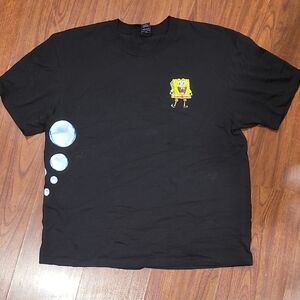 Black Graphic SpongeBob T-Shirt